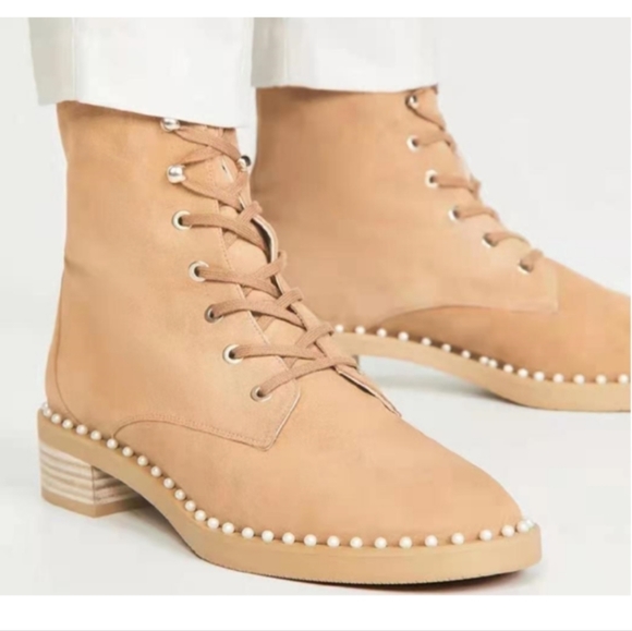 NEW STUART WEITZMAN SONDRA ANKLE BOOT IN TAN 🤎 SIZE 5 $782 - Picture 13 of 15